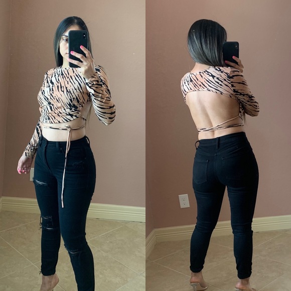 Berlin’s Boutique Tops - BRIANNA Open Back Top- brown